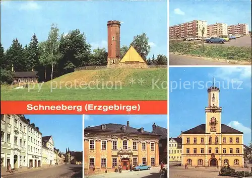 Schneeberg Erzgebirge Keilberg Neubaugebiet Museum Rathaus Kat. Schneeberg