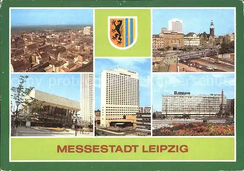 Leipzig Fussgaengerbruecke Hotel Merkur Interhotel Am Ring Kat. Leipzig