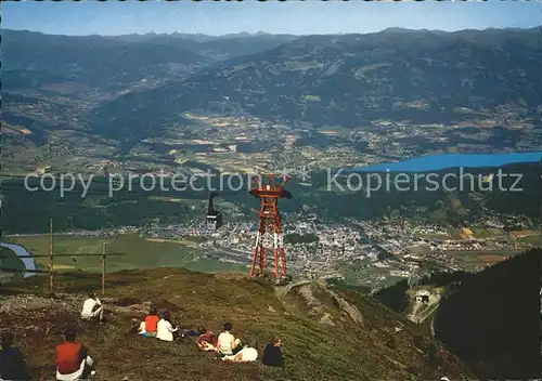 Seeboden Kaernten Goldeck Seilbahn mit Blick aufs Spittal Kat. Seeboden Millstaettersee