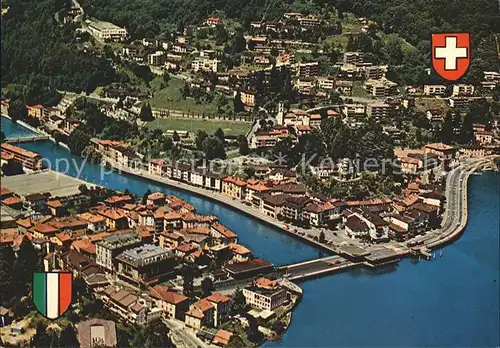 Ponte Tresa Fliegeraufnahme Kat. Ponte Tresa