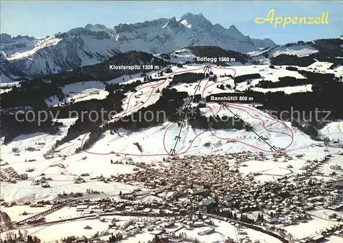 Appenzell IR Klosterspitz Bannhuettli Sollegg Kat. Appenzell