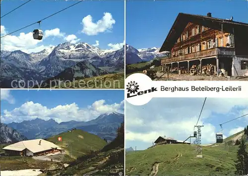 Lenk Simmental Berghaus Betelberg  Leiterli Gondelbahn Kat. Lenk Simmental