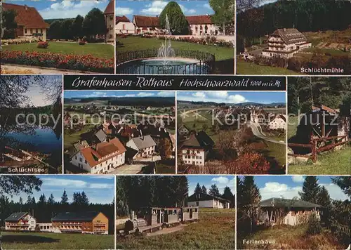 Grafenhausen Schwarzwald Schluechtmuehle Ferienhaus Schluechtsee Kat. Grafenhausen