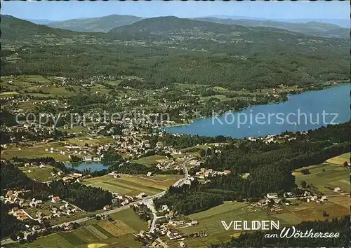 Velden Woerther See Fliegeraufnahme Kat. Velden am Woerther See