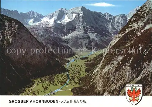 Karwendel Grosser Ahornboden Eiskarl  und Spritzkarspitze Kat. Schwaz