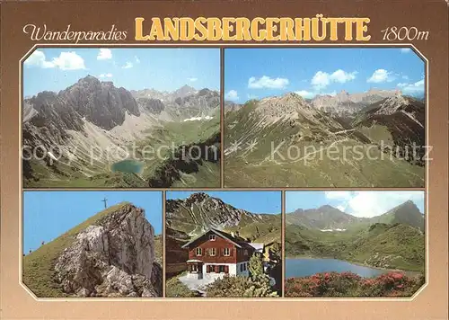 Landsbergerhuette Lachenspitze Schochenspitze Lachensee Kat. Tannheim