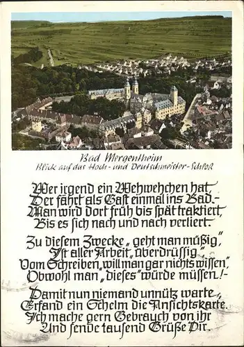 Bad Mergentheim Hoch  und Deutschmeister Schloss Kat. Bad Mergentheim