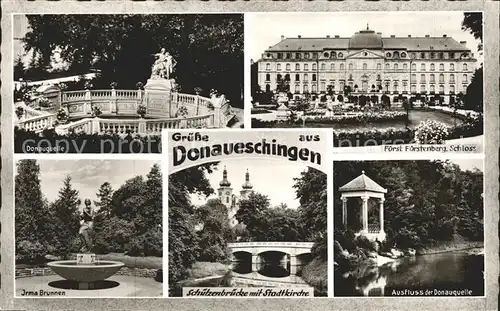 Donaueschingen Donauquelle Schloss Fuerstenberg Donauquelle Irma Brunnen Kat. Donaueschingen