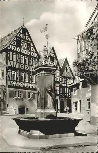 Bad Orb Marktplatz mit Brunnen Kat. Bad Orb