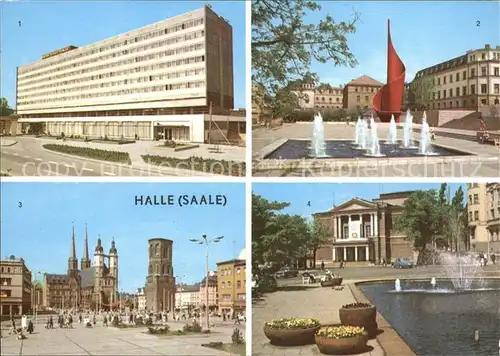 Halle Saale Interhotel Stadt Halle Hansering Markt Theater des Friedens Kat. Halle