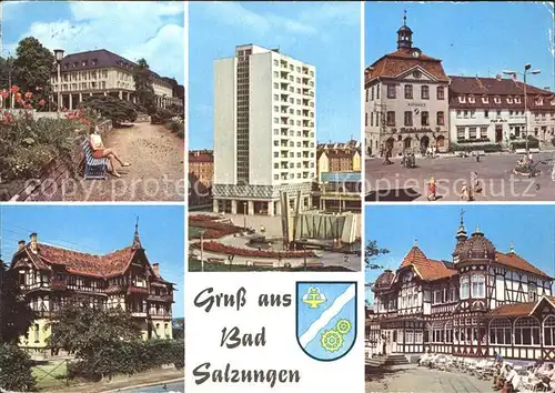 Bad Salzungen Kurhaus Kindersanatorium Charlottenhall Gradierwerk Hochhaus am Leninplatz Kat. Bad Salzungen