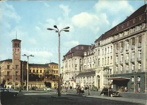 Erfurt Bahnhofsplatz mit Hotel Erfurter Hof Kat. Erfurt