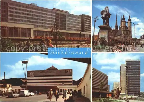 Halle Saale Interhotel Stadt Halle Markt Hauptbahnhof Ernst Thaelmann Platz Kat. Halle