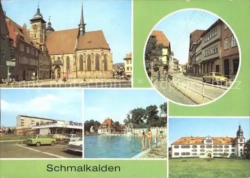 Schmalkalden Altmarkt Schloss Wilhelmsburg Freibad Kat. Schmalkalden