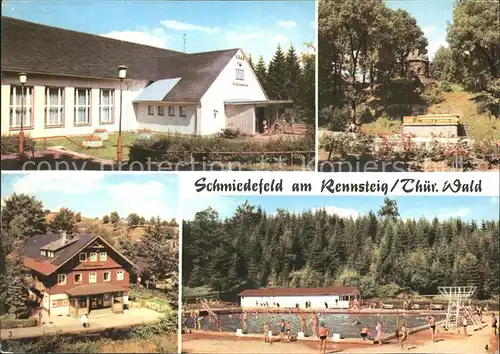 Schmiedefeld Rennsteig Kulturhaus Filmbuehne Kuranlagen Waldbad Kat. Schmiedefeld Rennsteig