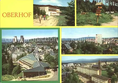 Oberhof Thueringen Schanzenbaude Wegseiser Interhotel Panorama Kat. Oberhof Thueringen