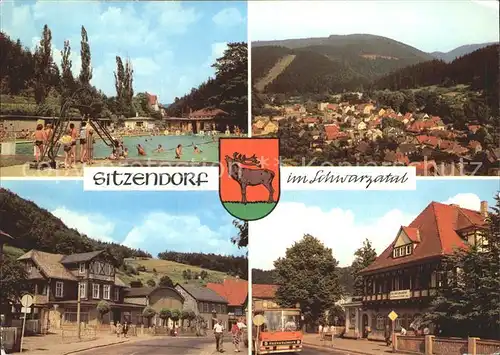 Sitzendorf Thueringen Schwimmbad Hotel Zur Linde Kat. Sitzendorf Schwarzatal