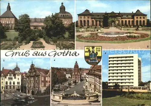 Gotha Thueringen Schloss Friedenstein Orangerie Rathaus Markt Leninplatz Kat. Gotha