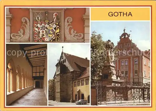 Gotha Thueringen Rathaus Augustinerkloster Schellenbrunnen Kat. Gotha