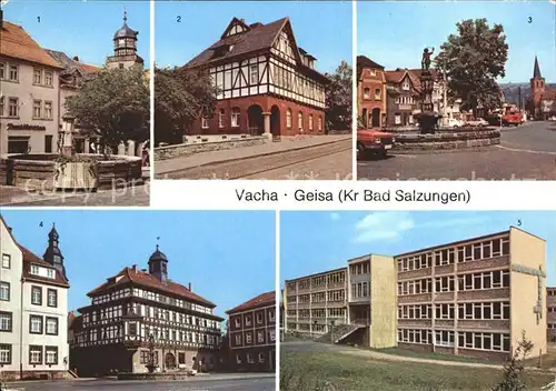 Vacha Geisa Markt Rathaus Schulen Kat. Vacha