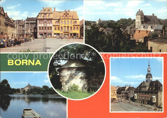 AK / Ansichtskarte Borna_Leipzig Breiter Teich Kulturhaus der