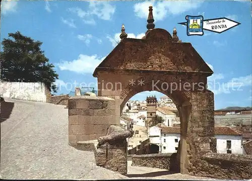 Ronda Andalucia The Moro Chair and Arbae Arch Kat. Ronda