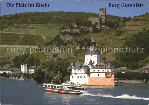 Kaub mit Pfalz und Burg Gutenfels Kat. Kaub