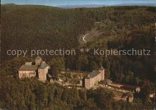 Attendorn Fliegeraufnahme Burg Schnellenberg Kat. Attendorn