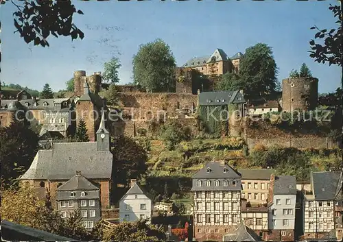 Monschau Schlossruine mit Jugendherberge Kat. Monschau