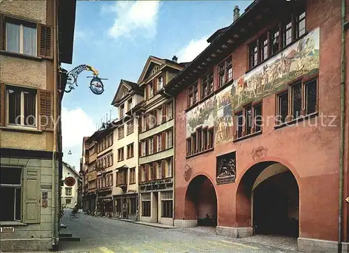 Appenzell IR Hauptgasse mit Rathaus Kat. Appenzell