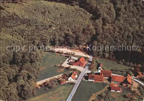 Friedrichswald Fliegeraufnahme Waldgasthaus Pension Dornroeschen Eck Kat. Rinteln