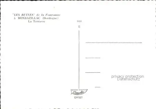 Monbazillac Les Ruines de la Fonrousse Terrasse Kat. Monbazillac