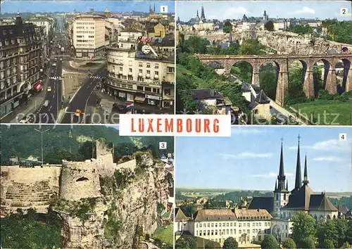 Luxembourg Luxemburg Avenue de la Liberte Ville Haute Viadukt Schloss Cathedrale Kat. Luxembourg