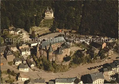 Clervaux Fliegeraufnahme mit Schloss Kat. Clervaux