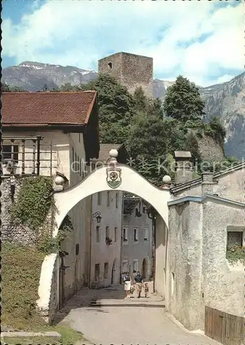 Rattenberg Tirol Ortspartie mit Torbogen Kat. Rattenberg