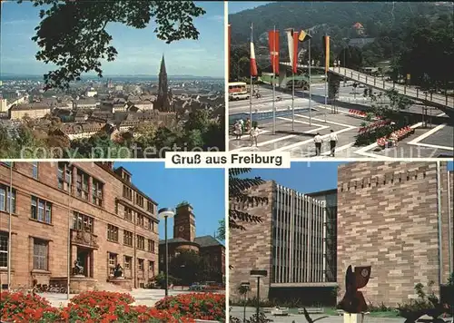 Freiburg Breisgau Karlsplatz Stadtgarten Kollegiengebaeude I II  Kat. Freiburg im Breisgau
