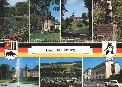 Bad Berleburg Schlossteich Schlosspark Schloss Kurheim am Hoellscheid Kat. Bad Berleburg