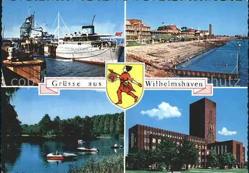 Wilhelmshaven Hafen Faehre Motorboot Gebaeude  Kat. Wilhelmshaven