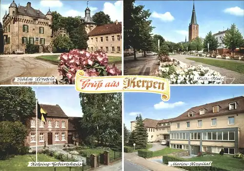 Kerpen Rheinland Schloss Loersfeld Stifts Platz Marien Hospital  Kat. Kerpen