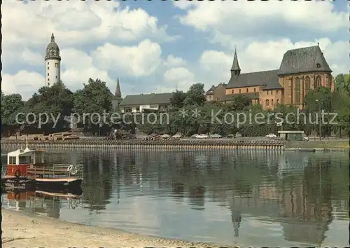 Hoechst Main Schlossturm Justinuskirche  Kat. Frankfurt am Main