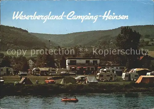 Heinsen Weser Weserbergland Camping Heinsen Kat. Heinsen
