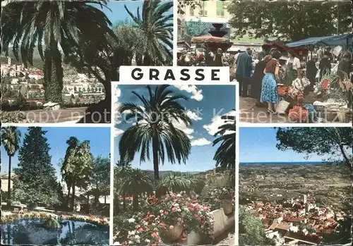 Grasse Alpes Maritimes Park Markt  Kat. Grasse