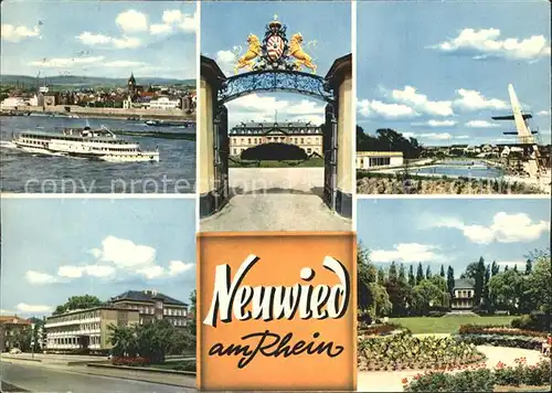 Neuwied Rhein Faehre Schwimmbad Schloss Park  Kat. Neuwied