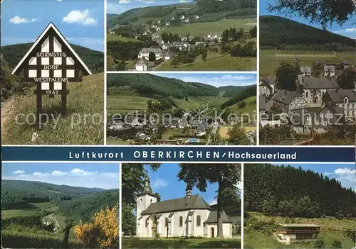 Oberkirchen Sauerland Landhotel Gasthof Schuette Kirche  Kat. Schmallenberg