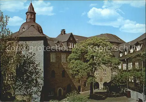 Siegen Westfalen Oberes Schloss Suedfluegel Innenhof Kat. Siegen