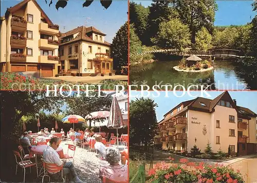 Ohlsbach Hotel Pension Rebstock Terrasse Ententeich Kat. Ohlsbach Kinzigtal
