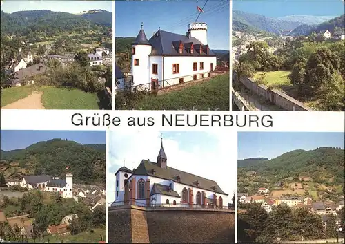 Neuerburg Eifel Teilansichten Burg Pfarrhaus Kirche Luftkurort Deutsch Luxemburgischer Nationalpark Kat. Neuerburg