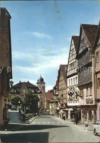 Ochsenfurt Ortsstrasse mit Hotel zum Schmied Tor Kat. Ochsenfurt