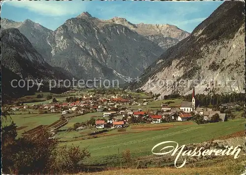 Nassereith Panorama Blick vom Dormitz Fernpassstrasse gegen Loreagruppe Kat. Nassereith