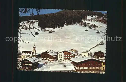 Gerlos Ortsansicht mit Kirche Wintersportplatz Kat. Gerlos